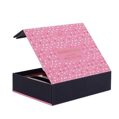 個人化されたCMYKのピンクの金ホイルのギフトの磁気ふたを荷箱