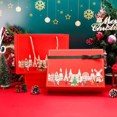 ボール紙のハードカバーのクリスマスの包装箱PMS色