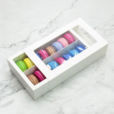 oEM Macaronの明確な窓が付いている注文の食品包装箱