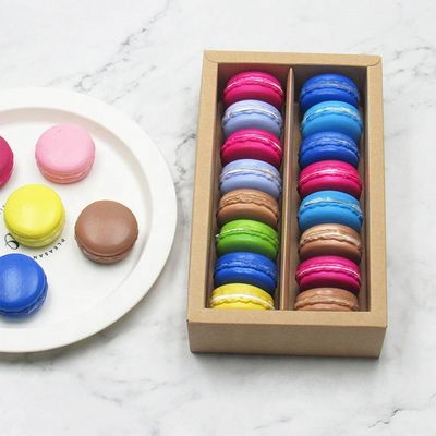 oEM Macaronの明確な窓が付いている注文の食品包装箱