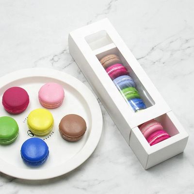 oEM Macaronの明確な窓が付いている注文の食品包装箱